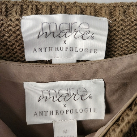 Anthropologie Mare Mare Pleated Maxi Twofer Dress Medium - Picture 9 of 11